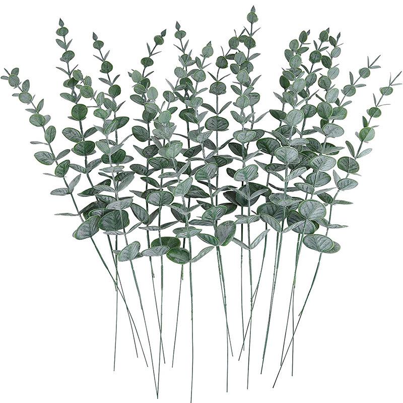 Golden Eucalyptus Artificial Leaves - Christmas & Wedding Decor