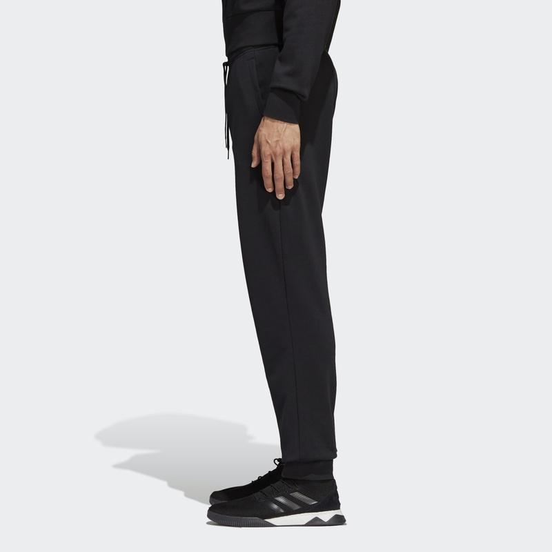 Adidas Solid Color Lace-Up Cuffed Sports Pants Men Bottoms Black CW8699