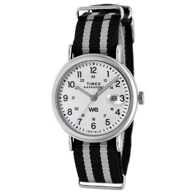 Unisex-Armbanduhr Timex Weekender TW2W86300 Quarz 5 ATM wasserdicht Mineralglas weißes Zifferblatt Messing [TIMEX] [Artikel]