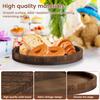 Round Tray Wood Serving Platter Vintage 30cm Round Dessert Plate Table Multipurpose Candle Holder Tray Decorative Tray