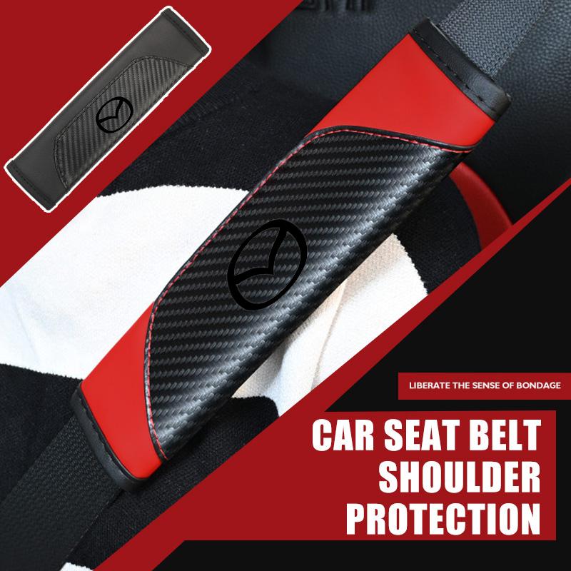 For Mazda Car Seatbelt Shoulder Cover Belt Buckle Anti-Scratch Mat 3 6 CX5 2 CX3 CX9 MX5 RX8 Axela Demio Atenza MS