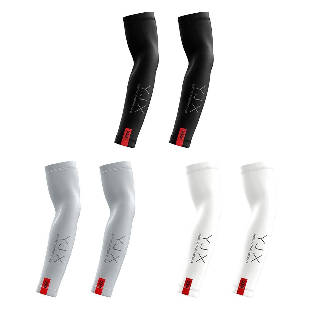 1Pair Elastic Summer Arm Sleeves Ice Silk Cycling Driving Gloves Sun Protection Arm Cover  Men Women