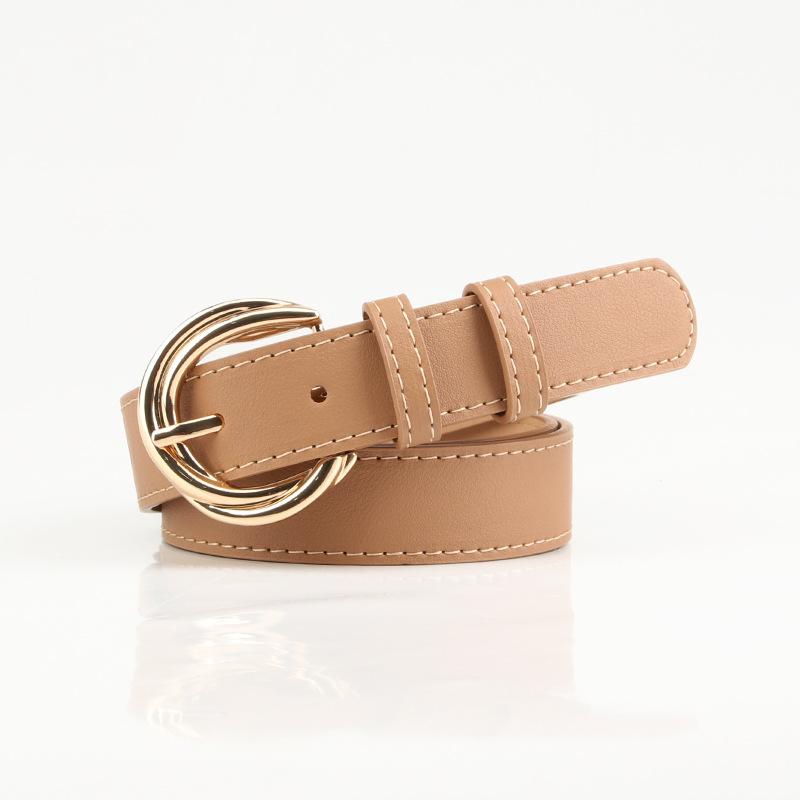 Women'S Belt Fashion Alloy Belt Simple Personalized Decorative Dress Jeans Belt