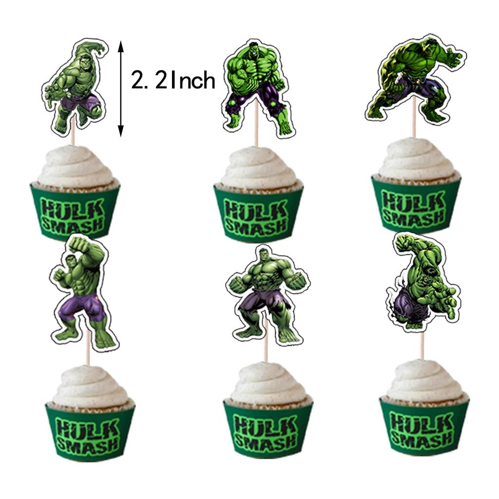 Hulk Birthday Decorations Party Set, Hulk Superhero Hero Movie Character Popular Kids Cute Funny Boy Girl Green Happy Birthday Garland Banner Balloons