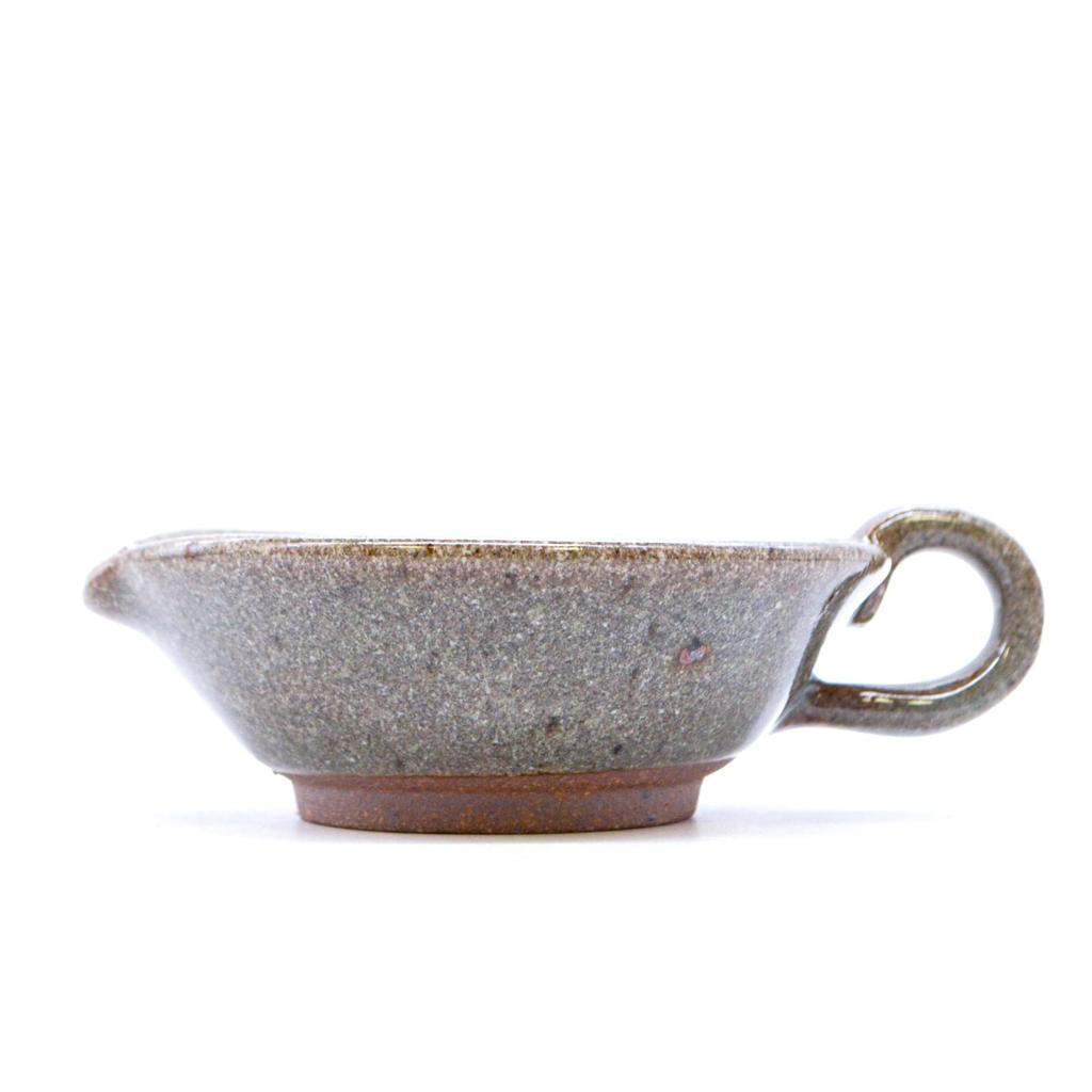 Utsuwa Roan Mino Ware Katoen Approximately 13cm with Made In Product Mortar, Mini, Shallow, Small, Wide, Handle, Gray, Ceramic, Japan, Number