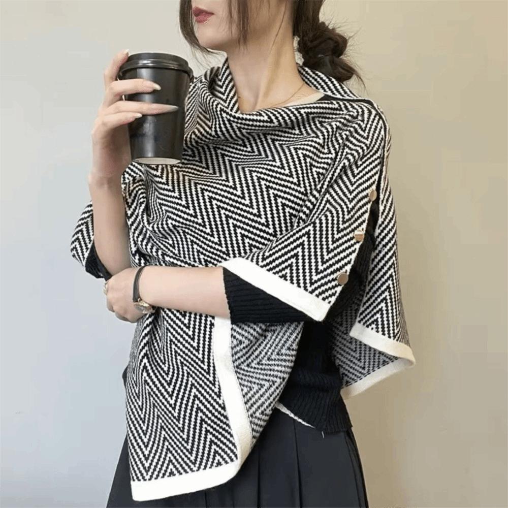 Plush Winter Cashmere Scarves with Button Long Shawl Soft Imitate Cashmere Scarf  Girl