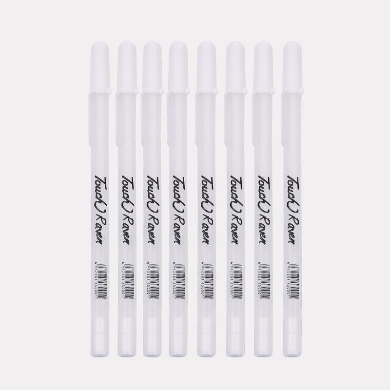

White and Metallic Highlighter Pen Set for Anime Art on Black Paper белый