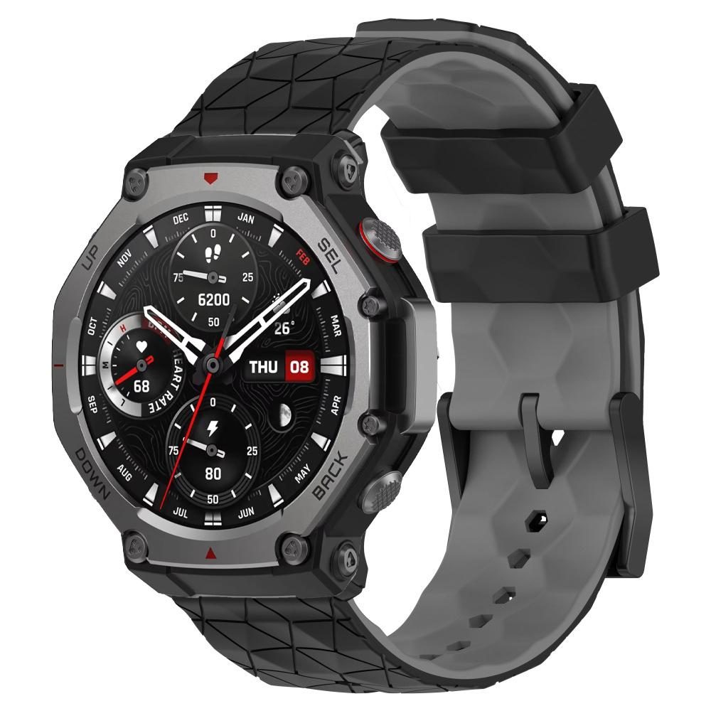 Szilikon szíj Amazfit T-Rex 3 okosórához Sport csere csuklópánt Amazfit T rex 3-hoz Futball mintás karkötő Correa