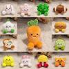 Kids Orange Bread Carrot Fruit Plush Keychain With Portable Decoration Size