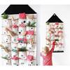 Christmas Advent Calendar with Pockets Wall Hanging Bag for Home Xmas Countdown Decoration (Black)