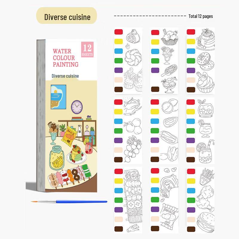 TuTuYu Kids Watercolor & Coloring Books