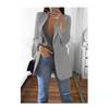 Fashion Casual Suit Polo Neck Slim Fit Cardigan Temperament Women's  Coat Spring and Autumn