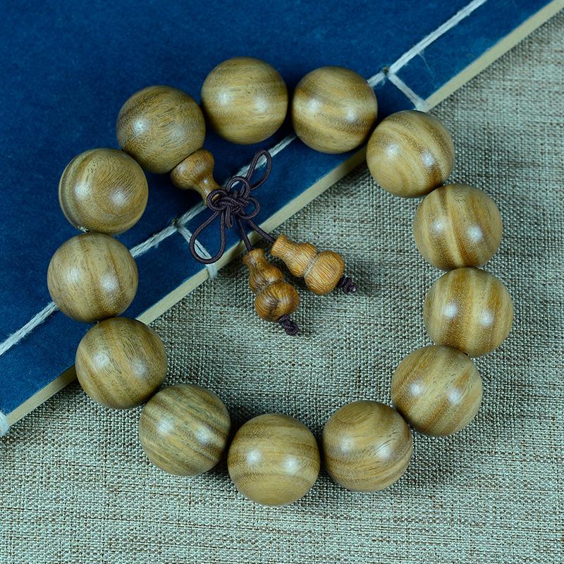 Argentina old material submerged green sandalwood bracelet sandalwood wooden cultural toy bracelet men's and women's jewelry buddhist beads