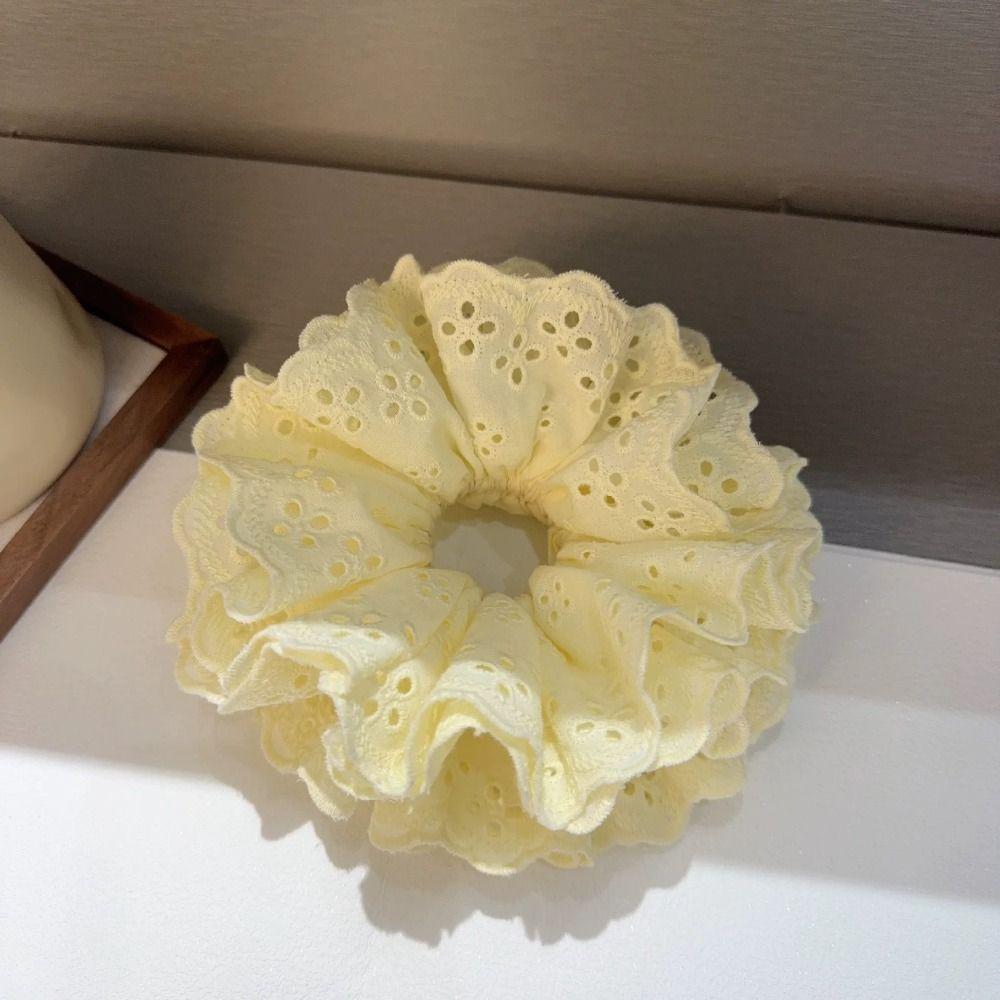 Flower Shape Elastic Hair Bands Hair Tie Exaggerated Hair Rope  Ladies