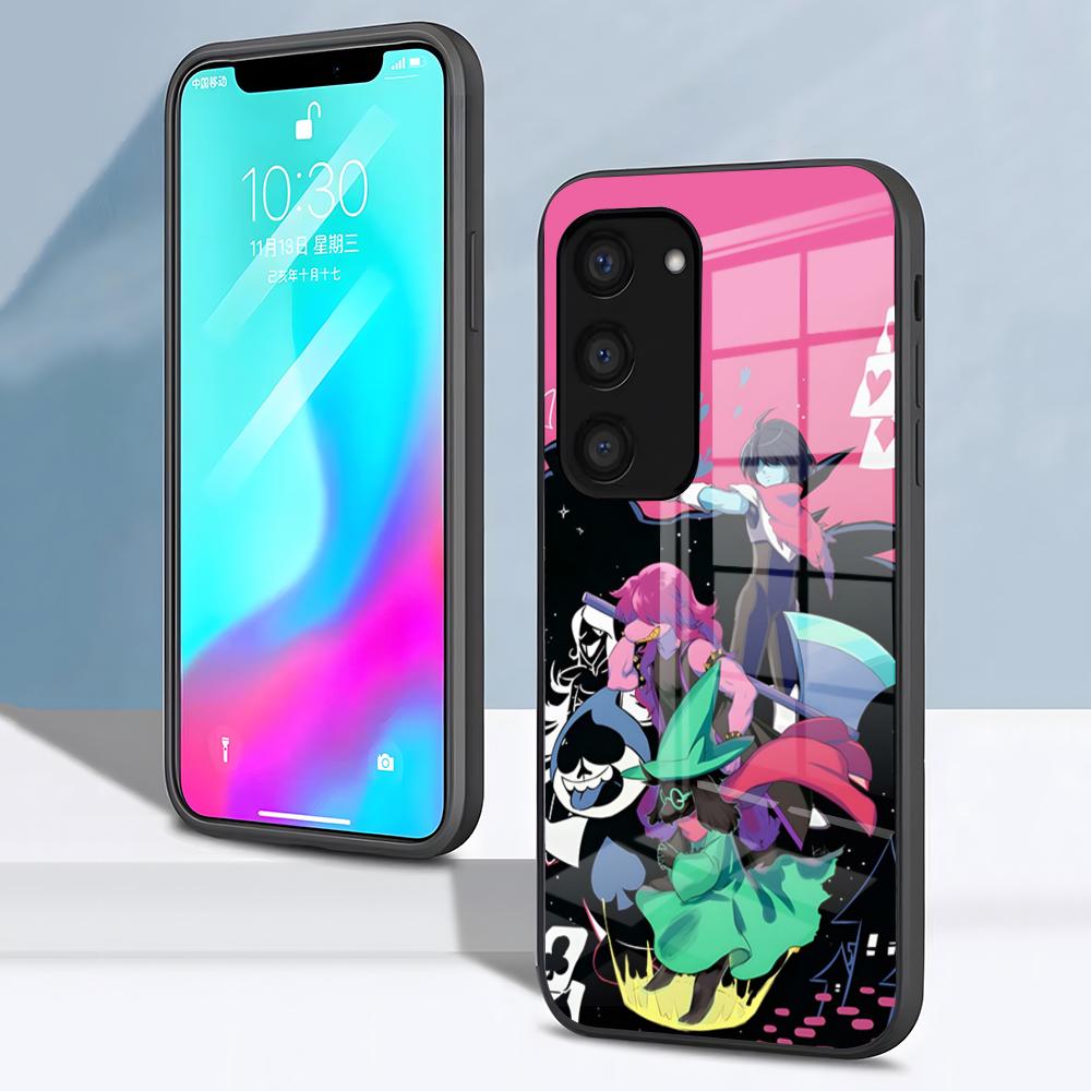 Game D-D-Deltarune Phone Case For Samsung S26 S25 S24 FE S23 S22 S21 Plus S20 Ultra Note20Ultra Black Glass Cover