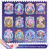 Soft Magnetic Wooden & Aluminum Foil Cartoon Zodiac Refrigerator Magnet Set