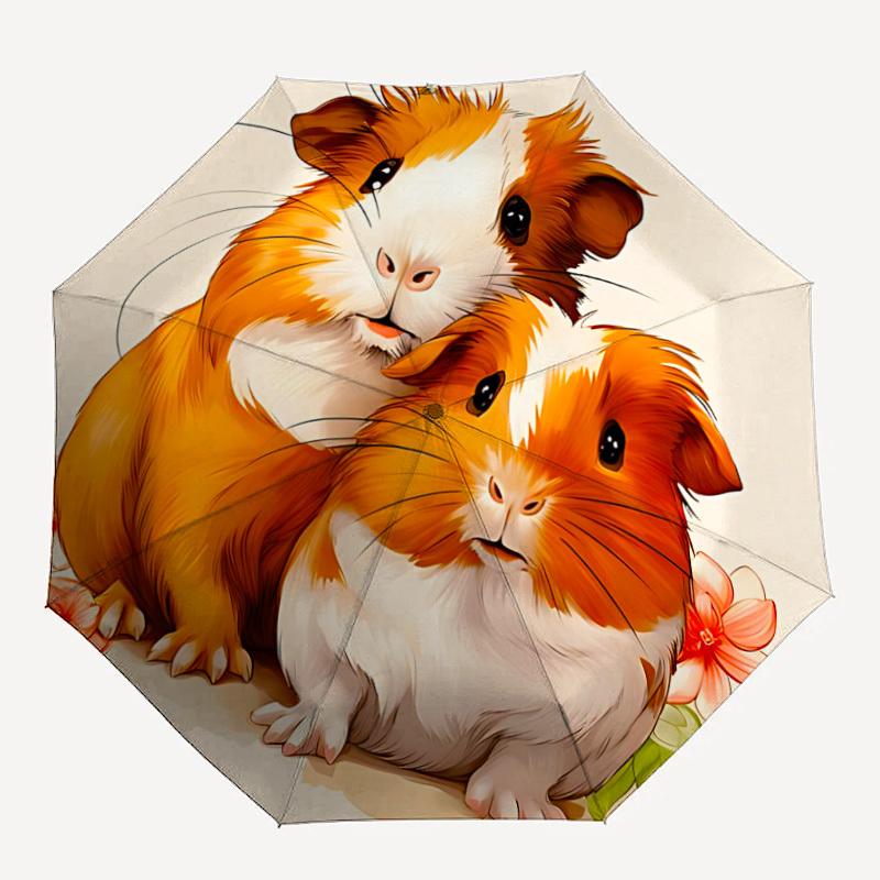 

1pc Guinea Pig Decorative Automatic Folding Umbrella - Portable Collapsible 8-Rib Umbrella for All Seasons Durable Canopy yy251119130