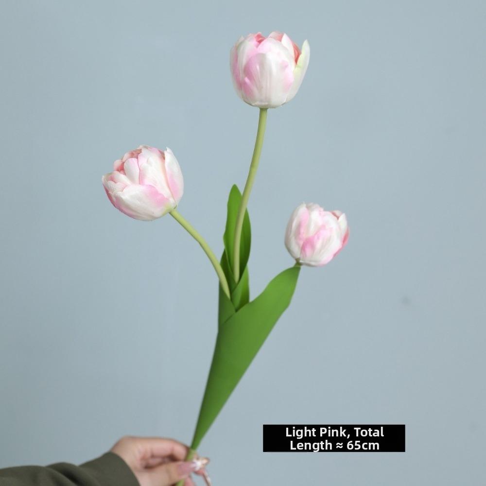 

Real Touch Artificial Flowers Soft Texture Moisturizing Hand Feeling Faux Flowers Flower Bouquet Party Decoration розовый
