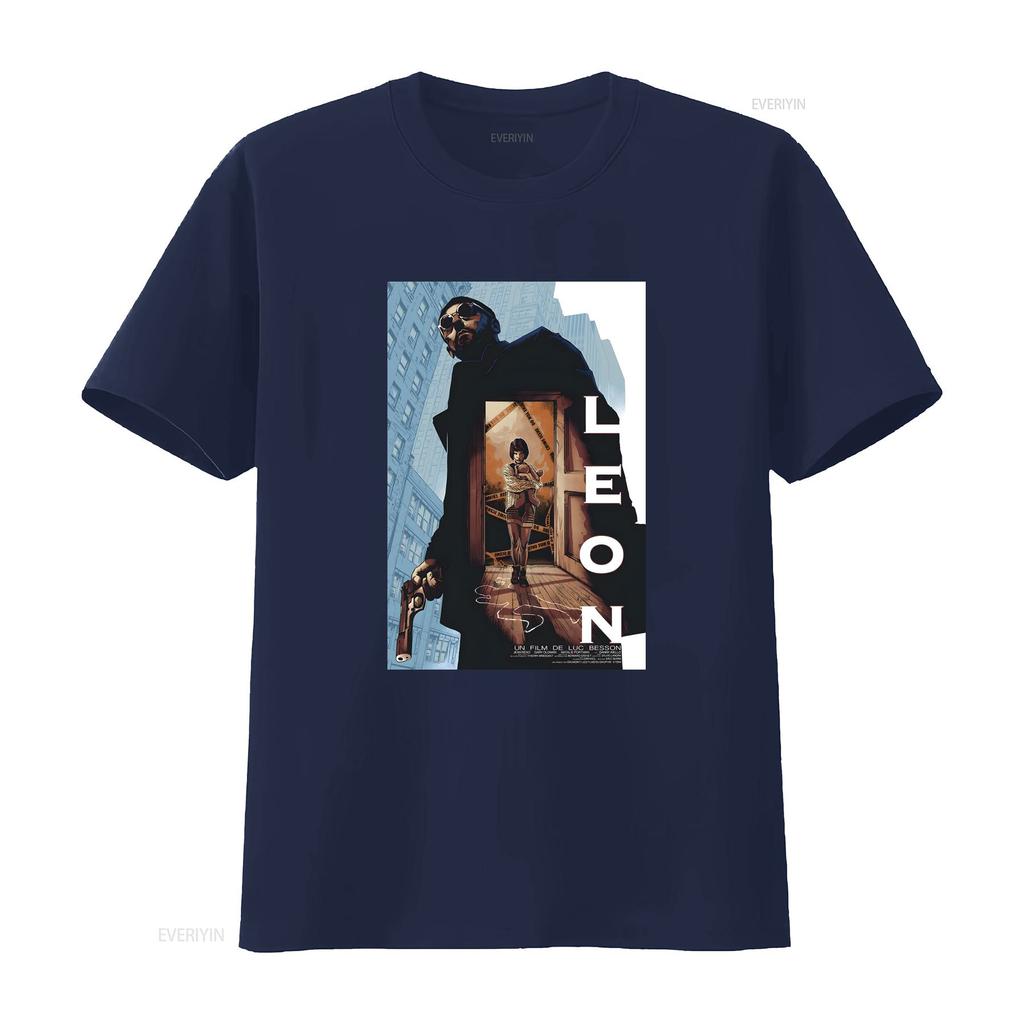 Leon The Professional Jean Reno Film T Shirt Baggy Boyfriend 2185 Vintage Washed Versatile Homme Casual Streetwear Fashion