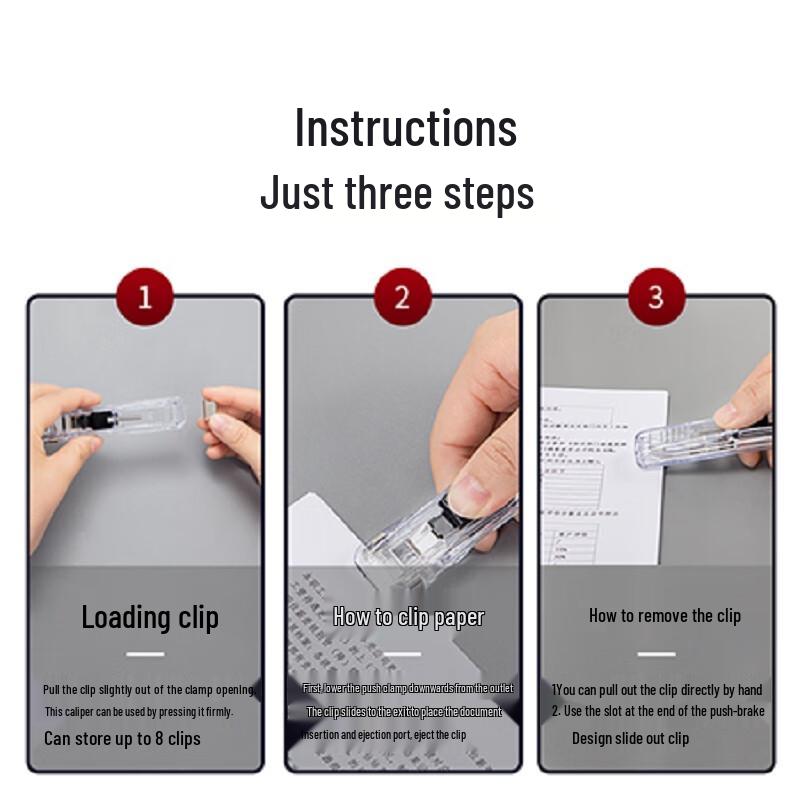 Deli 8591A Transparent Push Clip Dispenser CN plug (adapter included)