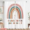 2pcs 2D flat printing Curtain Rainbow Classroom Quote Fabric Without Electricity Party Decorations Use for Outdoor Holiday