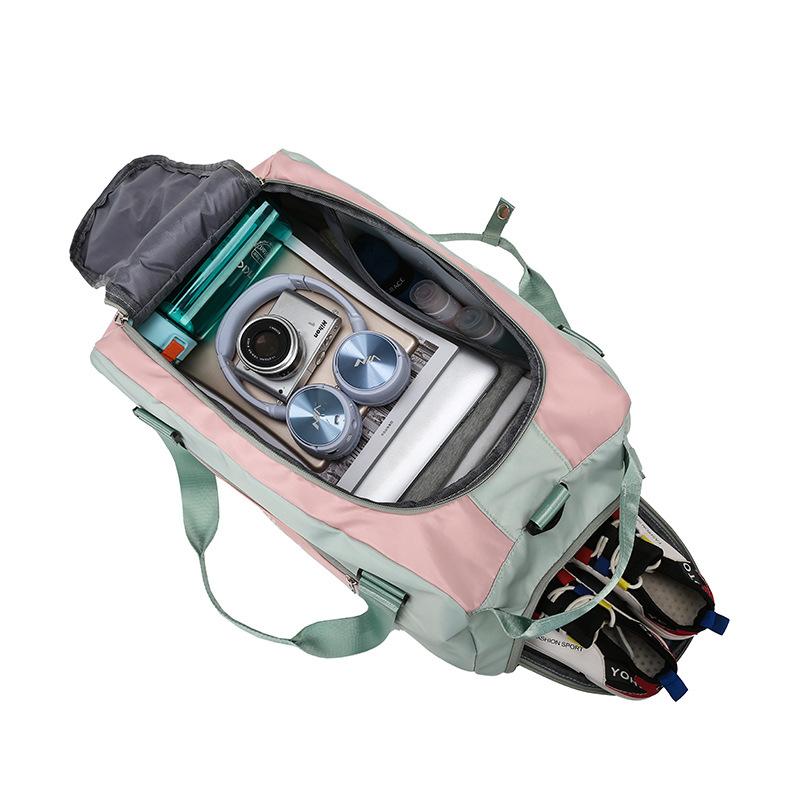 Shoulder outdoor sports portable fitness bag large capacity wet and dry separation travel bag