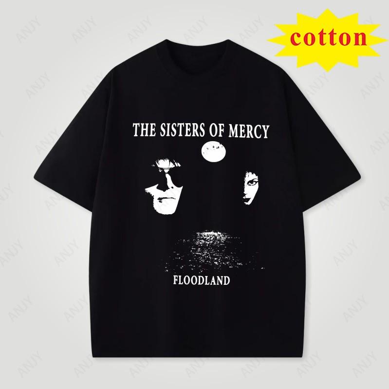 The Sisters Of Mercy Punk Gothic Rock Band Unisexs And Unisexs Tshirts Short Sleeved Oneck Streetwear Cotton Tshirt