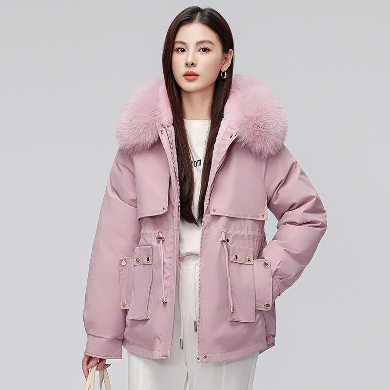 Short Pie Overcomes Women's Winter New Down Cotton Clothes Thickened and Fleece Large Size Warm Jacket