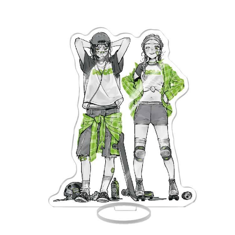 

She Wasnt A Guy Acrylic Stand Model Plate Decoration Originality Desk Figure Display Fans Gift Souvenir Creative Lovely Couple 10 cm