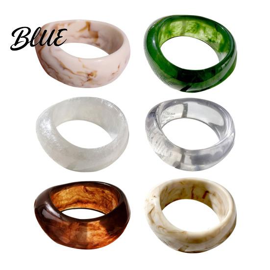 Women Fashion Jewelry Acrylic Resin Chunky Bangle Hypoallergenic Colorful Geometric