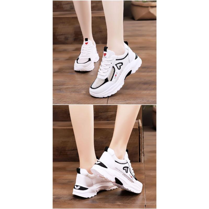 New Little White Shoes Women's Spring Korean Edition Mesh Lightweight and Comfortable Casual Running Shoes
