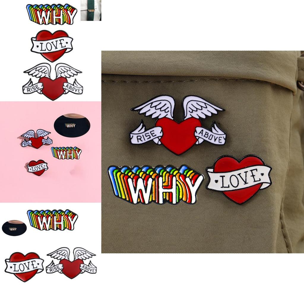 Przypinka ze stopu w kształcie serca do modnej dekoracji i wielofunkcyjnego użytku