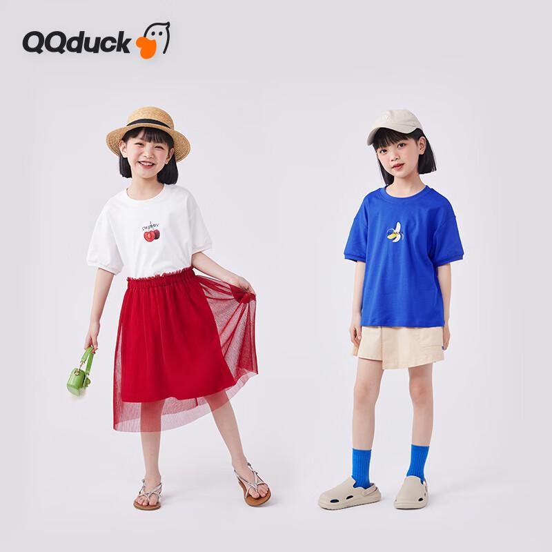 QQ DUCK Girls' Short Sleeve Fruit T-shirt