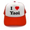 I Love Yaoi Baseball Caps Cool Summer Unisex Mesh Net Hat Humor I Heart Yaoi Trucker Cap Unisex Outdoor Mesh Net Caps