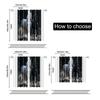 2 pcs, filtering curtains (excluding rods, non-movable, without batteries) Elegant Black and White Horse for use in bedrooms and