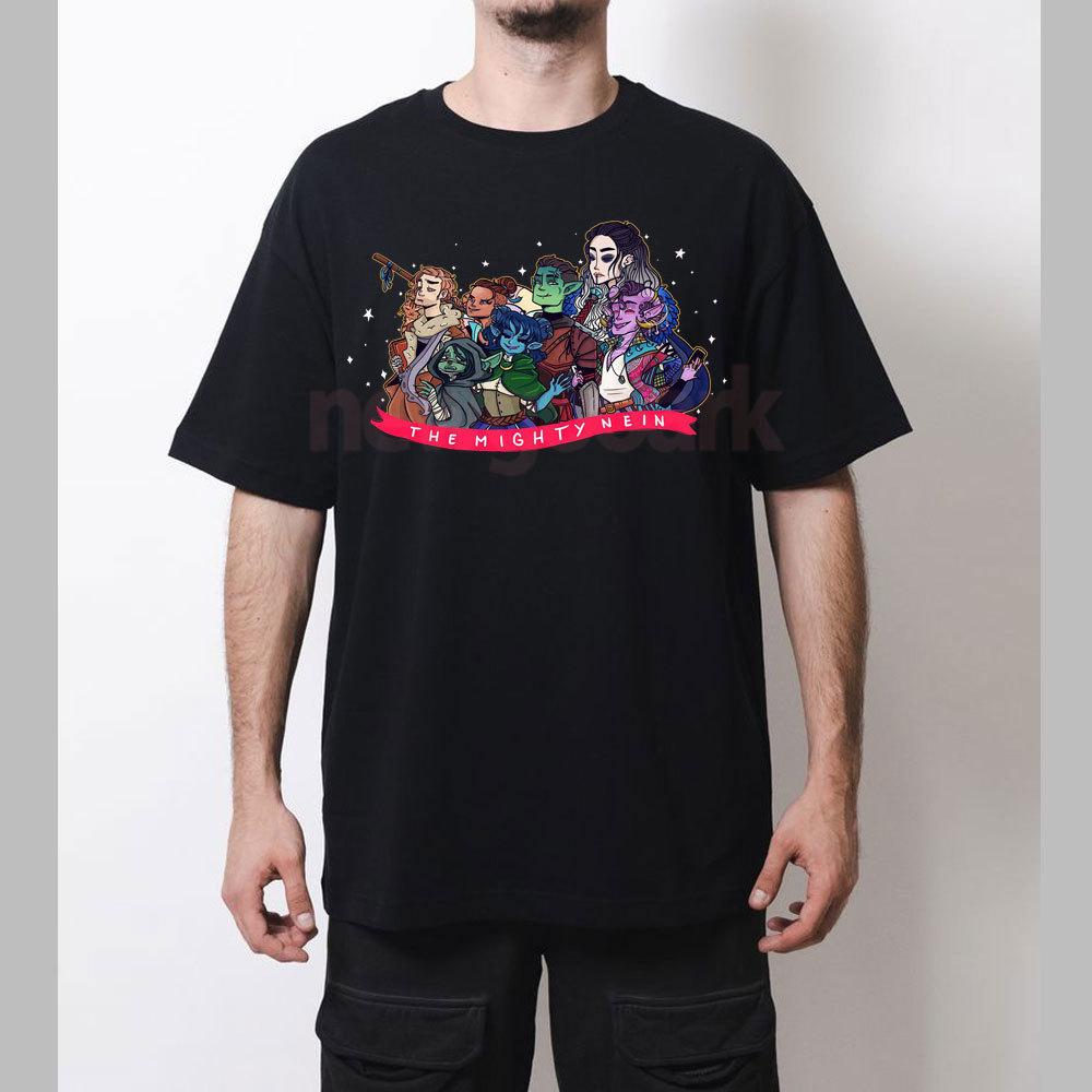 The Mighty Nein Uomo Donna Avventura Animazione Magliette Grafiche Casual Unisex Adulto Cotone T-shirt Cartone Animato Ropa De Hombre