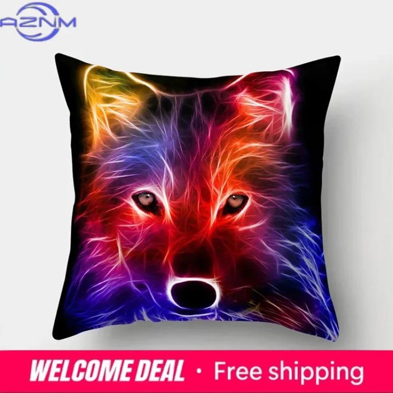 Home Decor Colorful Abstract Patterns Digital Printed Pattern Cushion Cover Suitable For Sofa Bedroom Car Pillow Cover