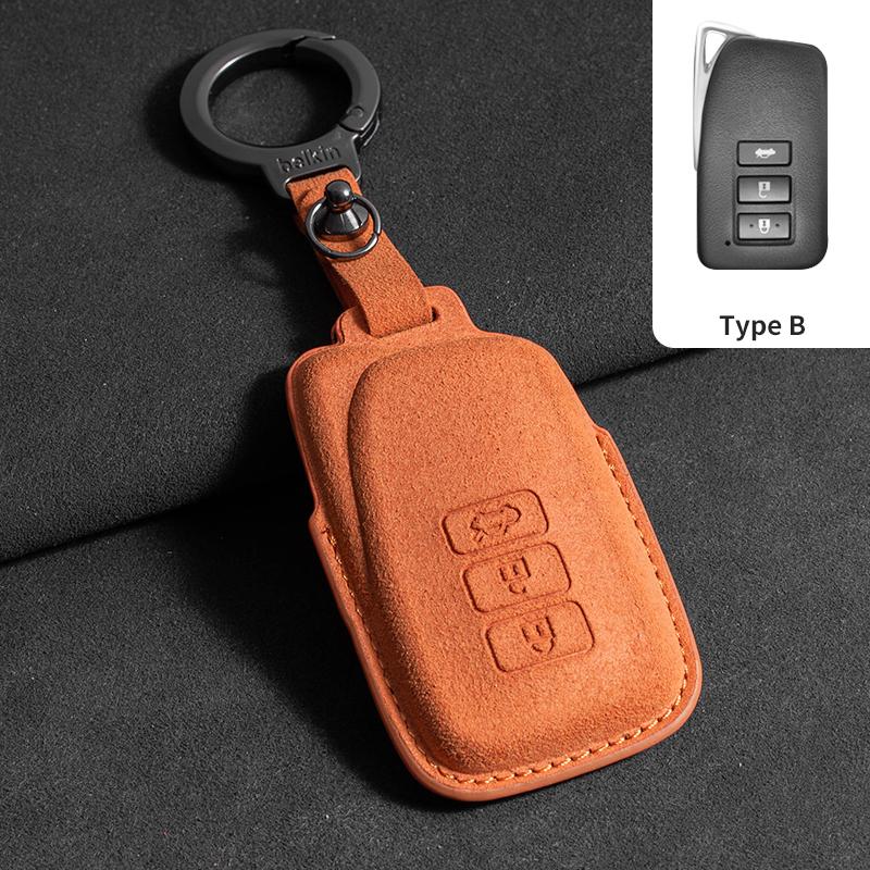 Interior Mouldings Suede Car Key Cover for Lexus NX ES UX US RC LX GX IS RX 200 250h 350h LS 450h 260h 300h UX20