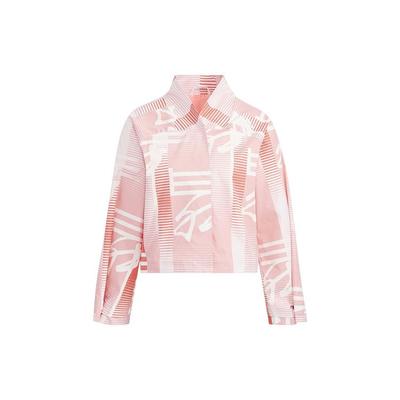 Striped Printed Short Casual Jacket Women Jackets Pink HF2503