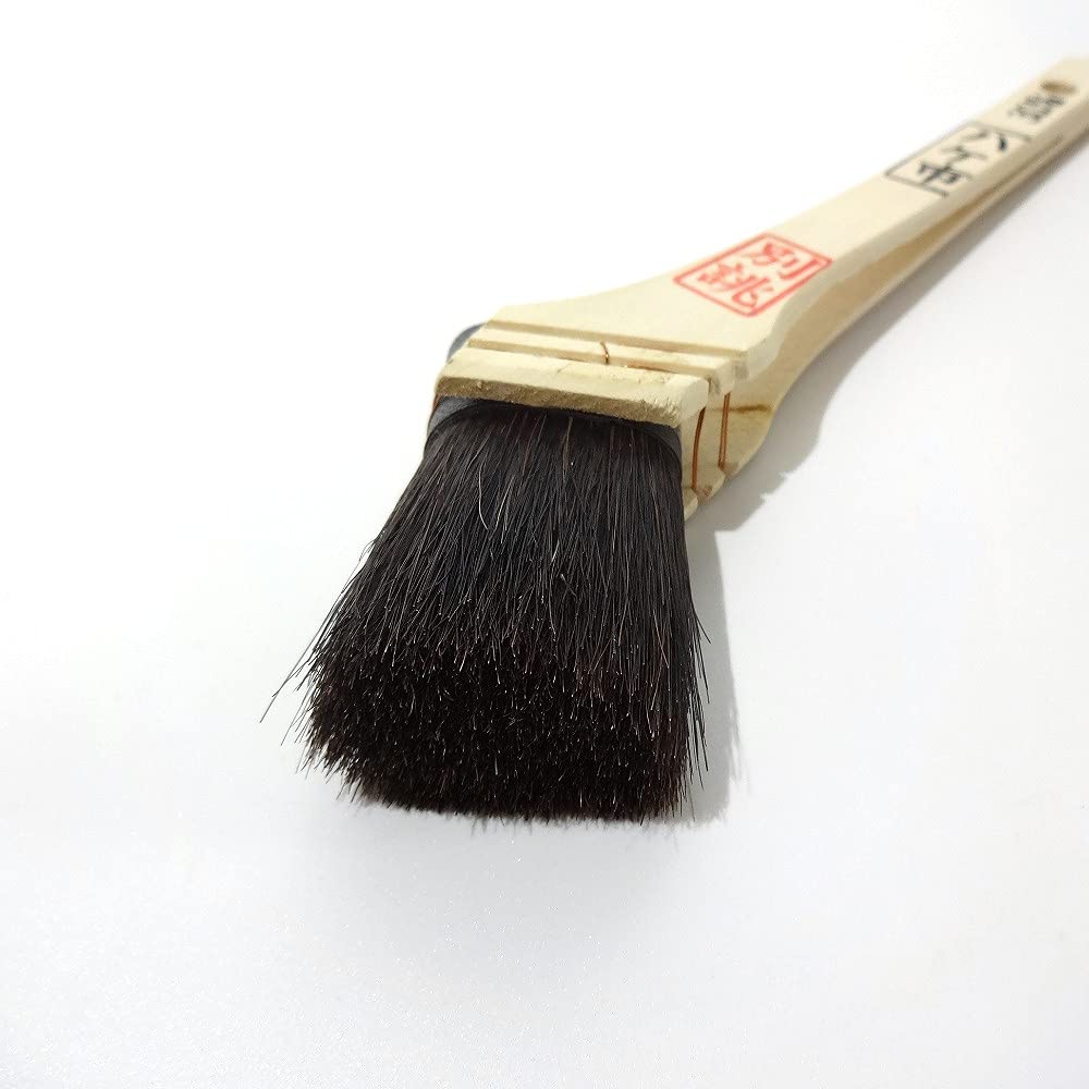 Hakeichi Black Hair Brushes for Premium Black Set of for Rust Prevention On Iron and Ship Bottom Paint Custom-Made Oil-Based Paints, Horsehair, 30mm,
