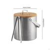 Stainless Steel Ice Bucket Wine with Handle Container Lid and Tongs for Bar