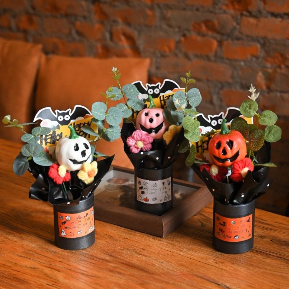 Goth Halloween Gresskardekorasjoner Gresskardesign Kunstige blomsterrekvisitter Festrekvisitter