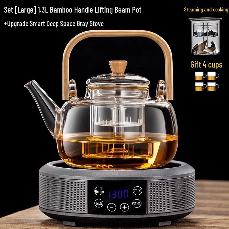 Changqi Glass Electric Tea Kettle & Stew Pot Set