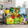 Süßer Winnie Puuh Bär Cartoon Weiche Flanelldecke für Bett Schlafzimmer Sofa Picknick, Überwurfdecke für Draußen Freizeit Geschenk Kinder Decke