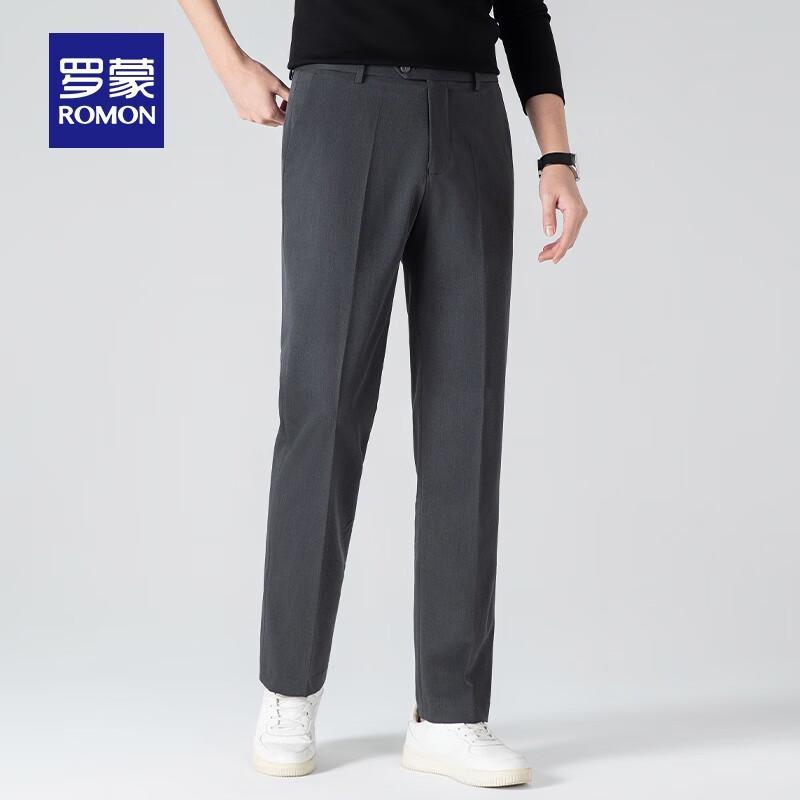 ROMON Men s Straight-Leg Business Dress Pants 35
