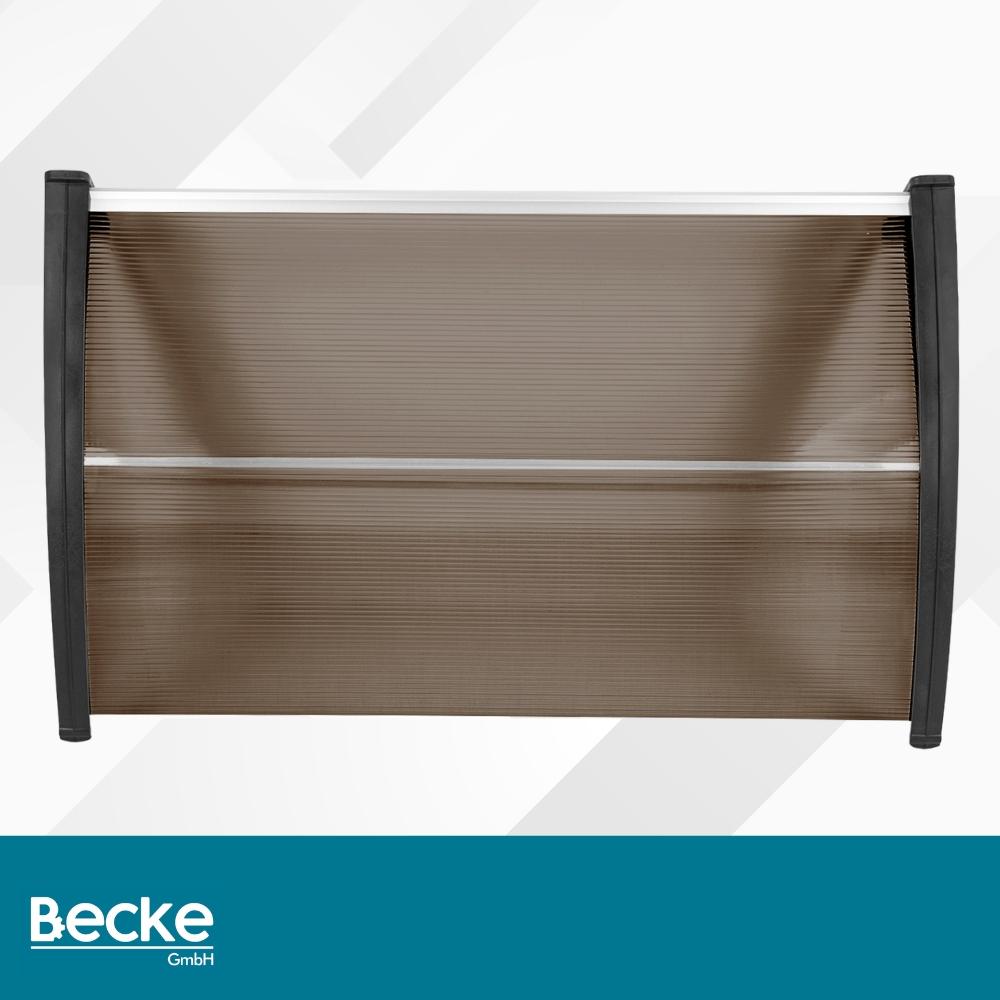 Door canopy 100 x 60 cm brown