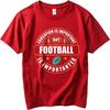 Unisexs Top New Arrived Unisex Oneck Tshirt Daily Wear Education Is Important But Football Is Importanter Fashionable Unisex Tops