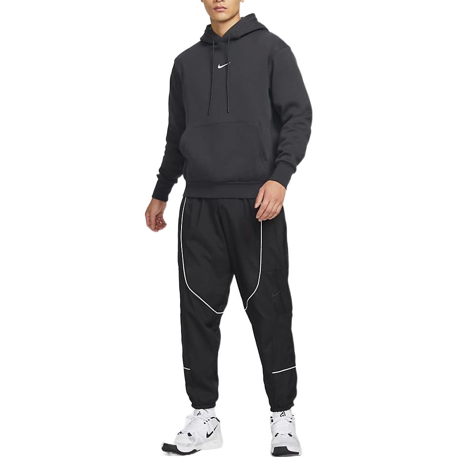 Nike Felpa con Cappuccio Stampa Logo Alfabeto Manica Lunga Felpa Uomo Top Nera FB7661-045