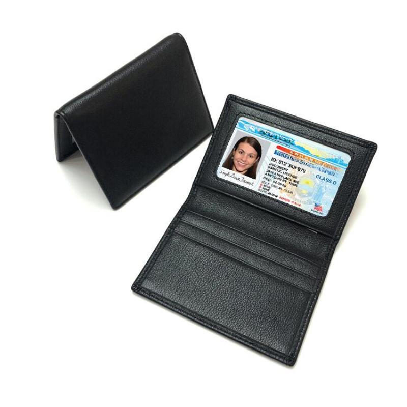 Minimalist Style Wallet Genuine Leather Small Thin ID Credit Card Holder Male Slim Simplicity VIP Bank Cards Bag Mini Women and Men Accessories