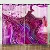 Curtains Nordic Style Marble Texture Bedroom Curtains Digital Printing Blackout Curtains No Punching